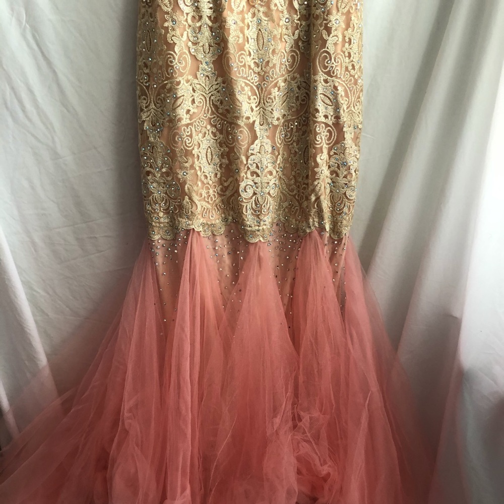 Pink & Cream Rhinestone Dress - Picture 4 of 4